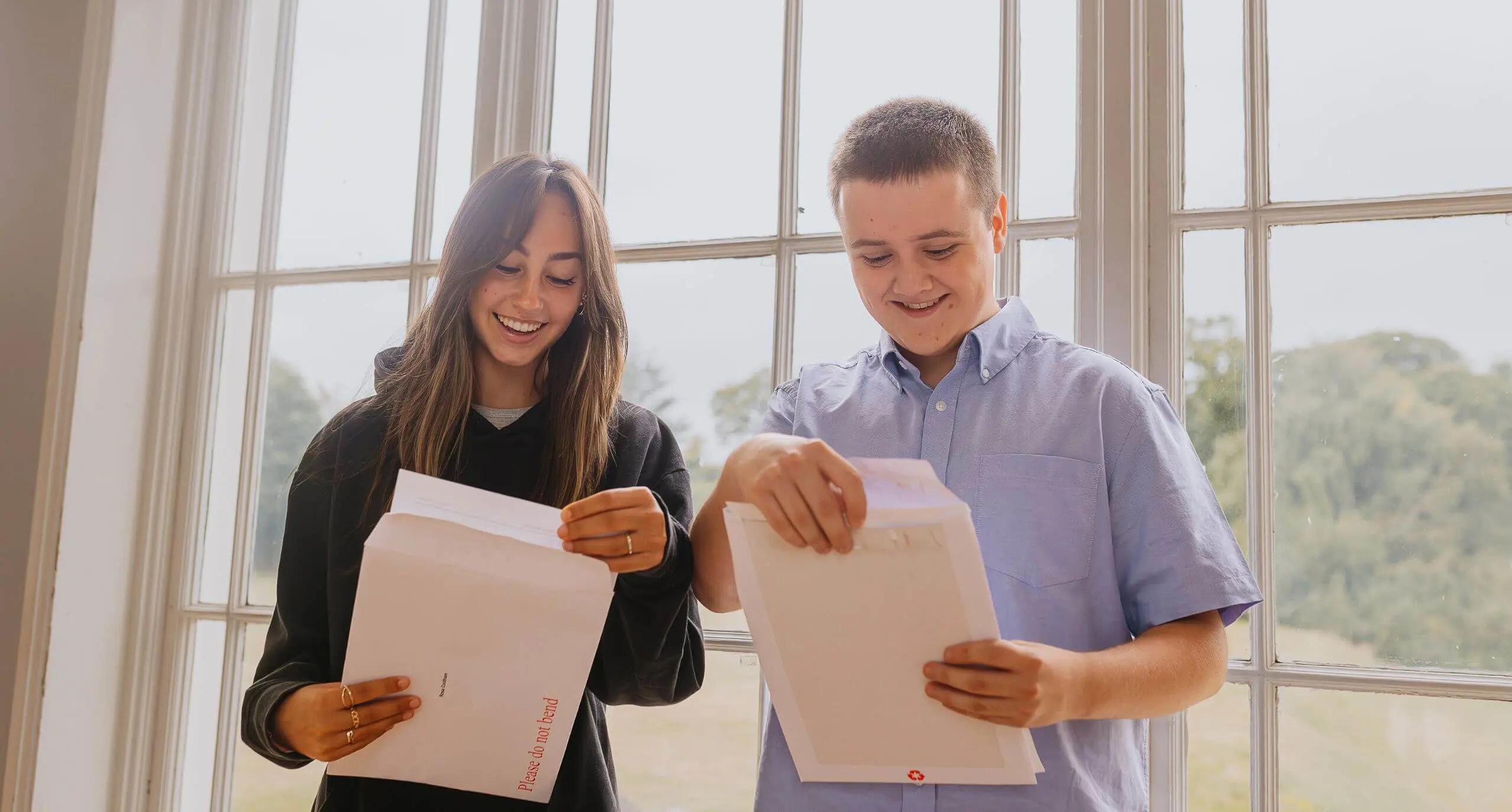 Radnor House Sevenoaks pupils opening their GCSE Results