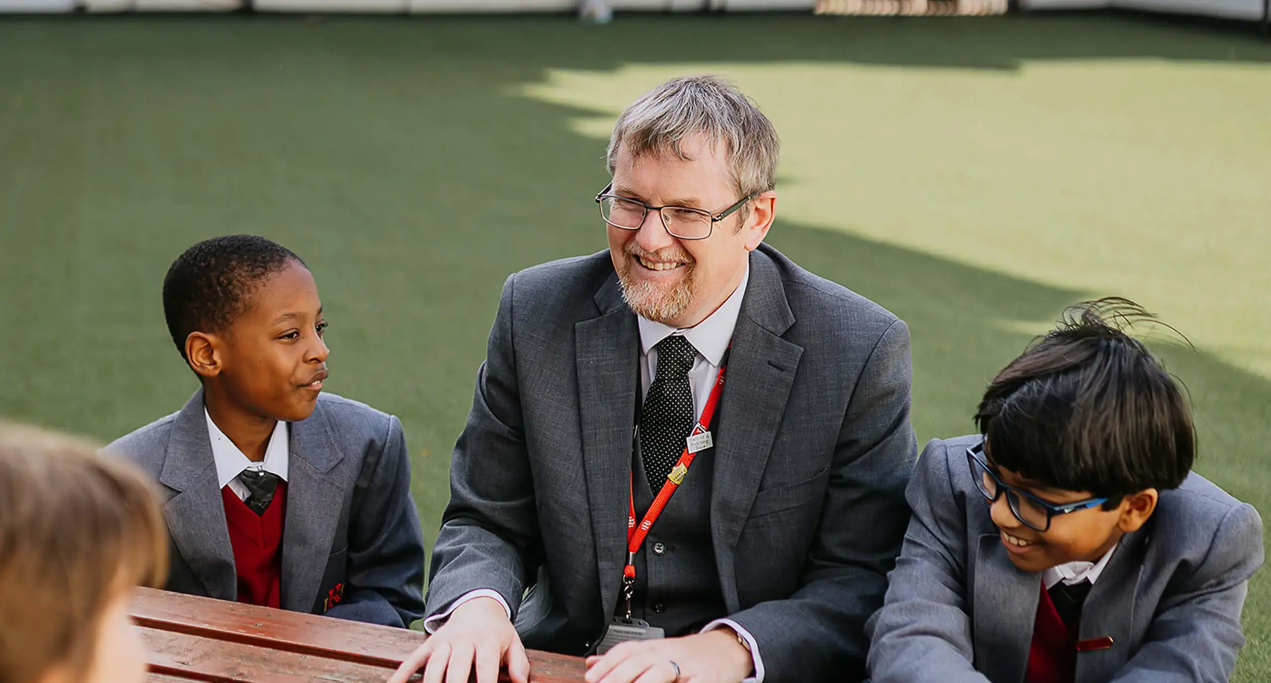 Teacher with pupils at Radnor House