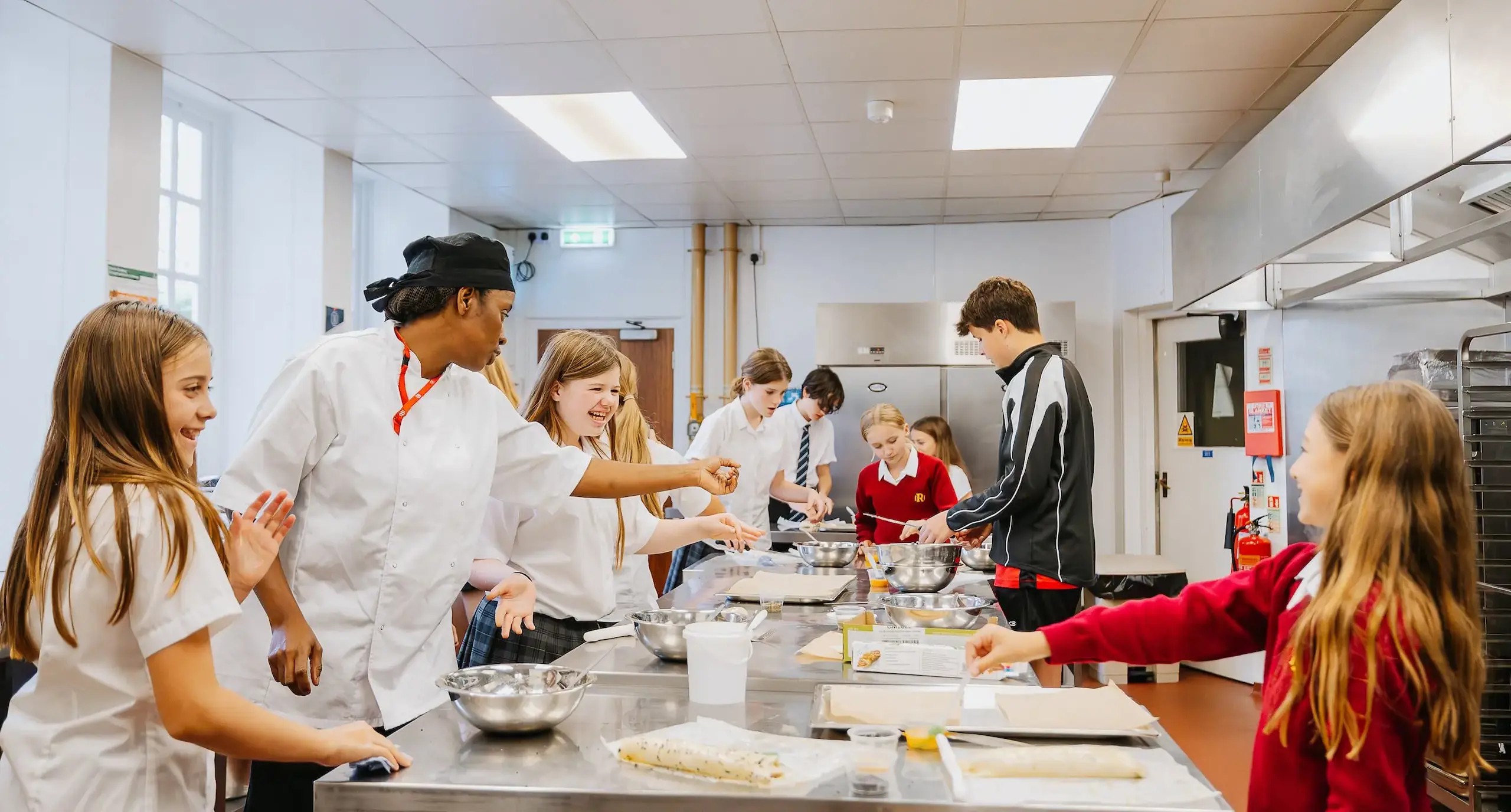 Radnor students in a cooking class