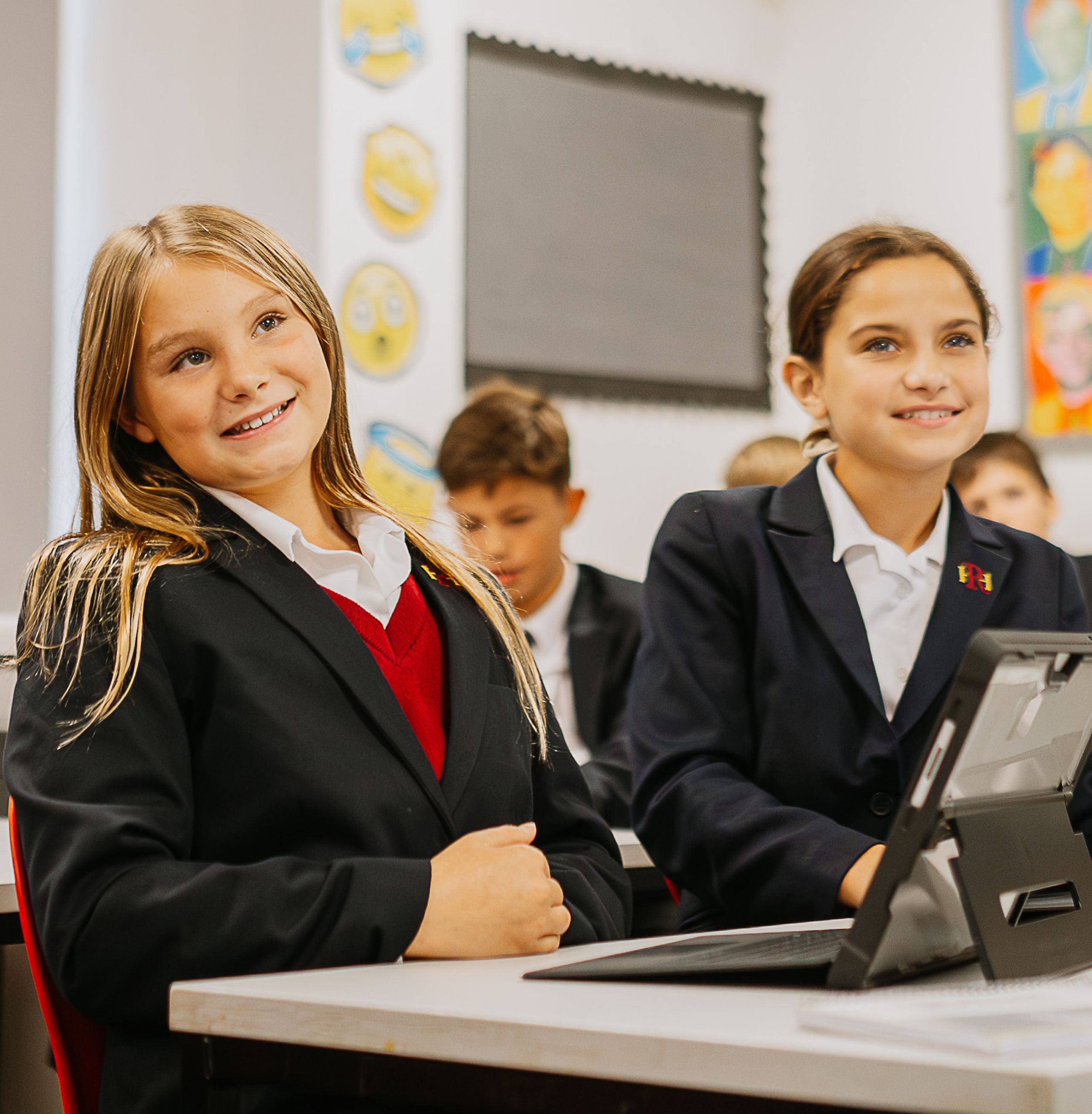 Students listening in lesson