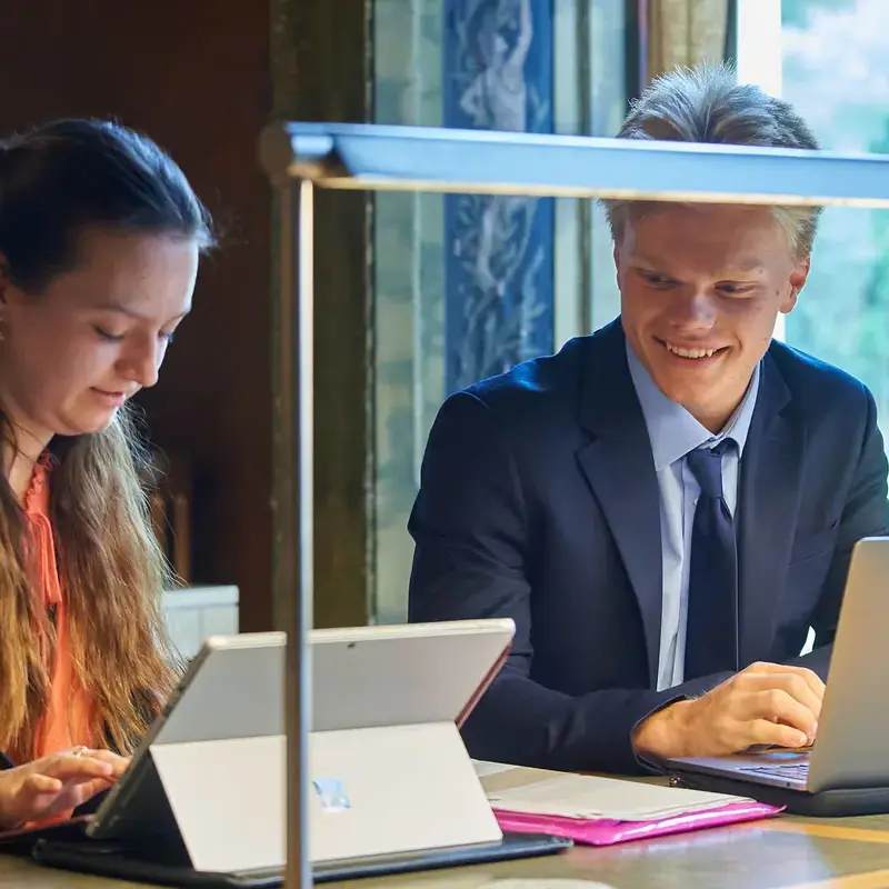 Sixth Form students studying